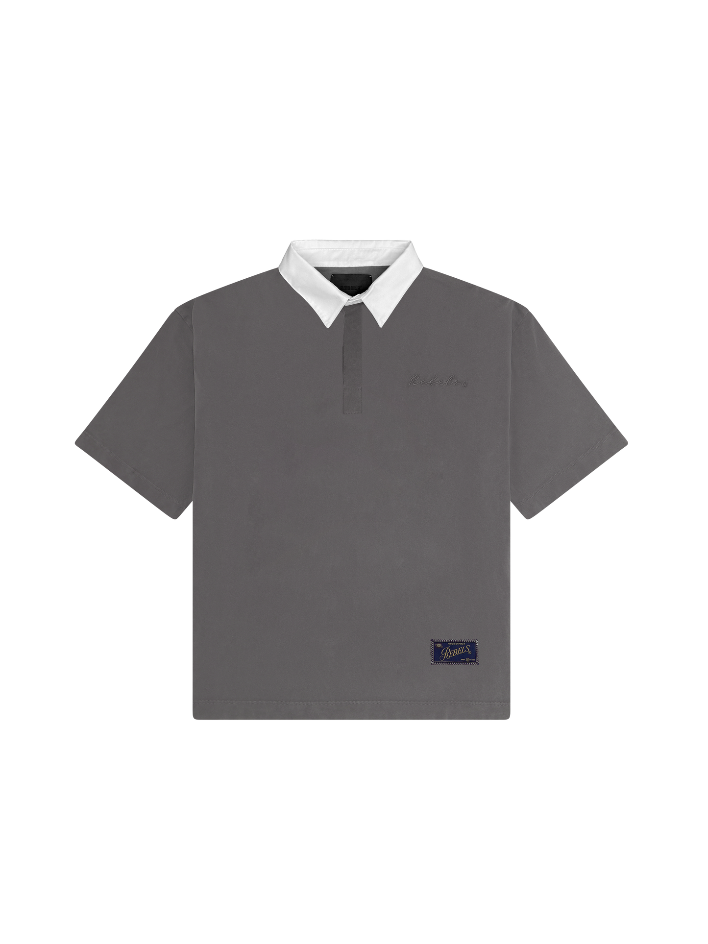 Heavy polo shirt - washed grey