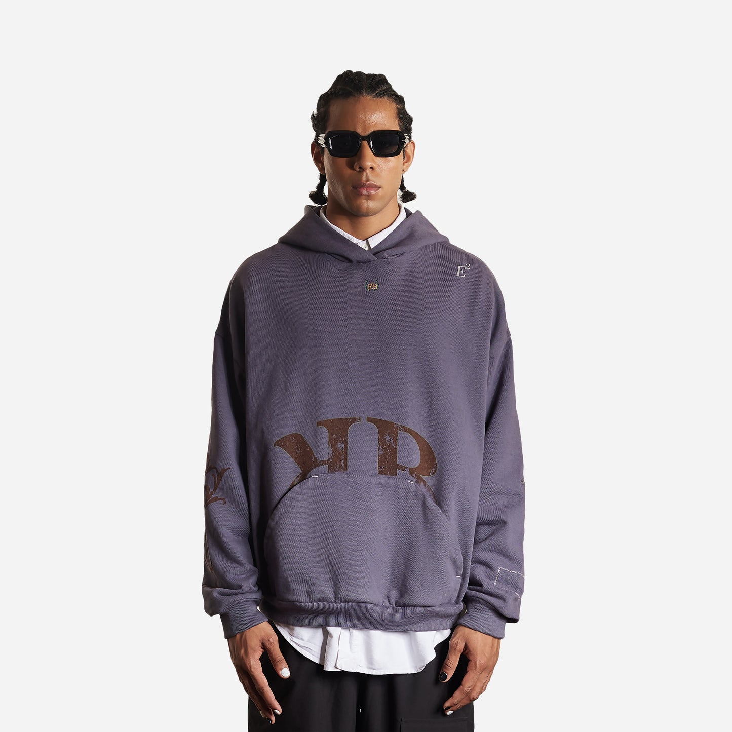 Ornament hoodie - Washed Purple