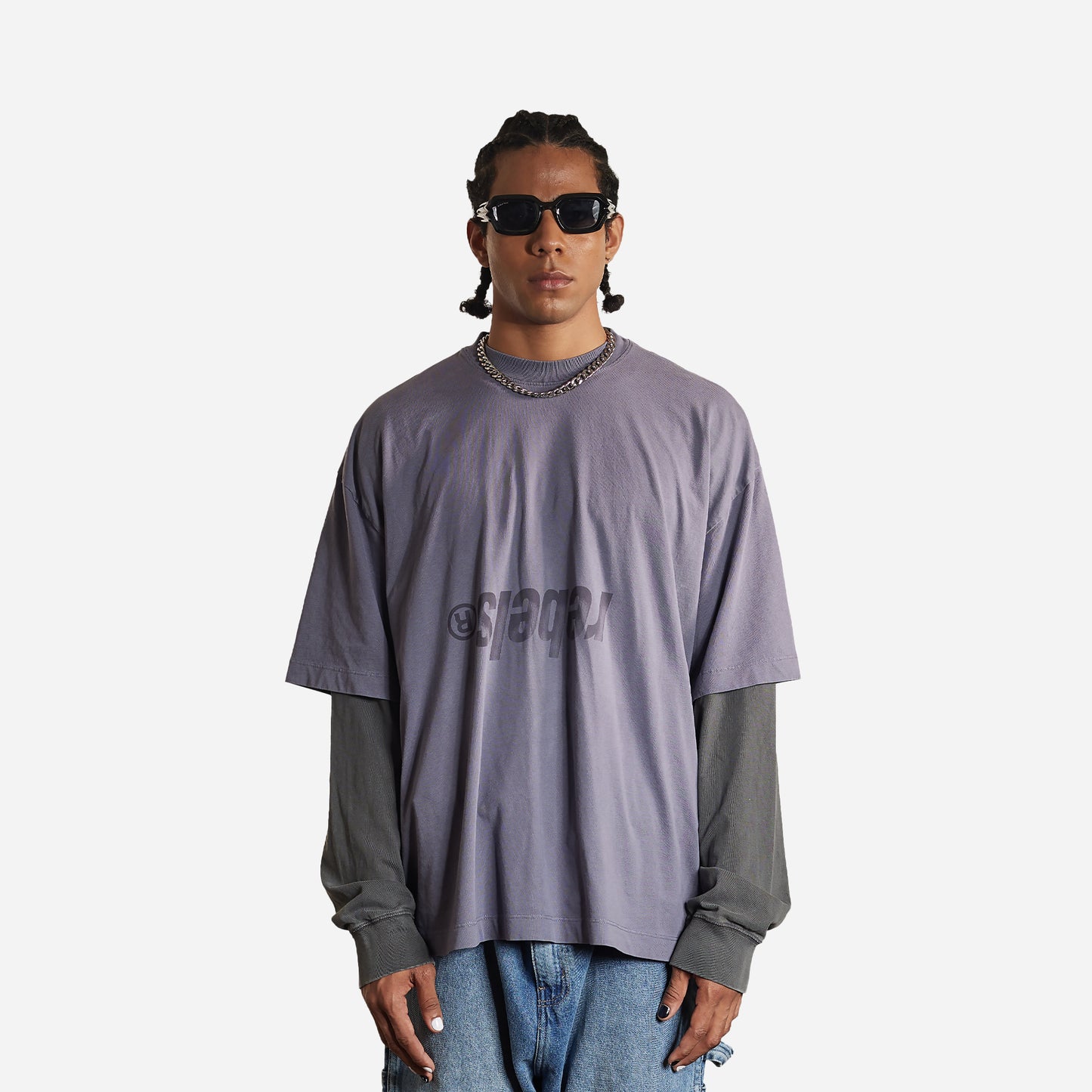 Sleber t-shirt - Washed Steel Blue