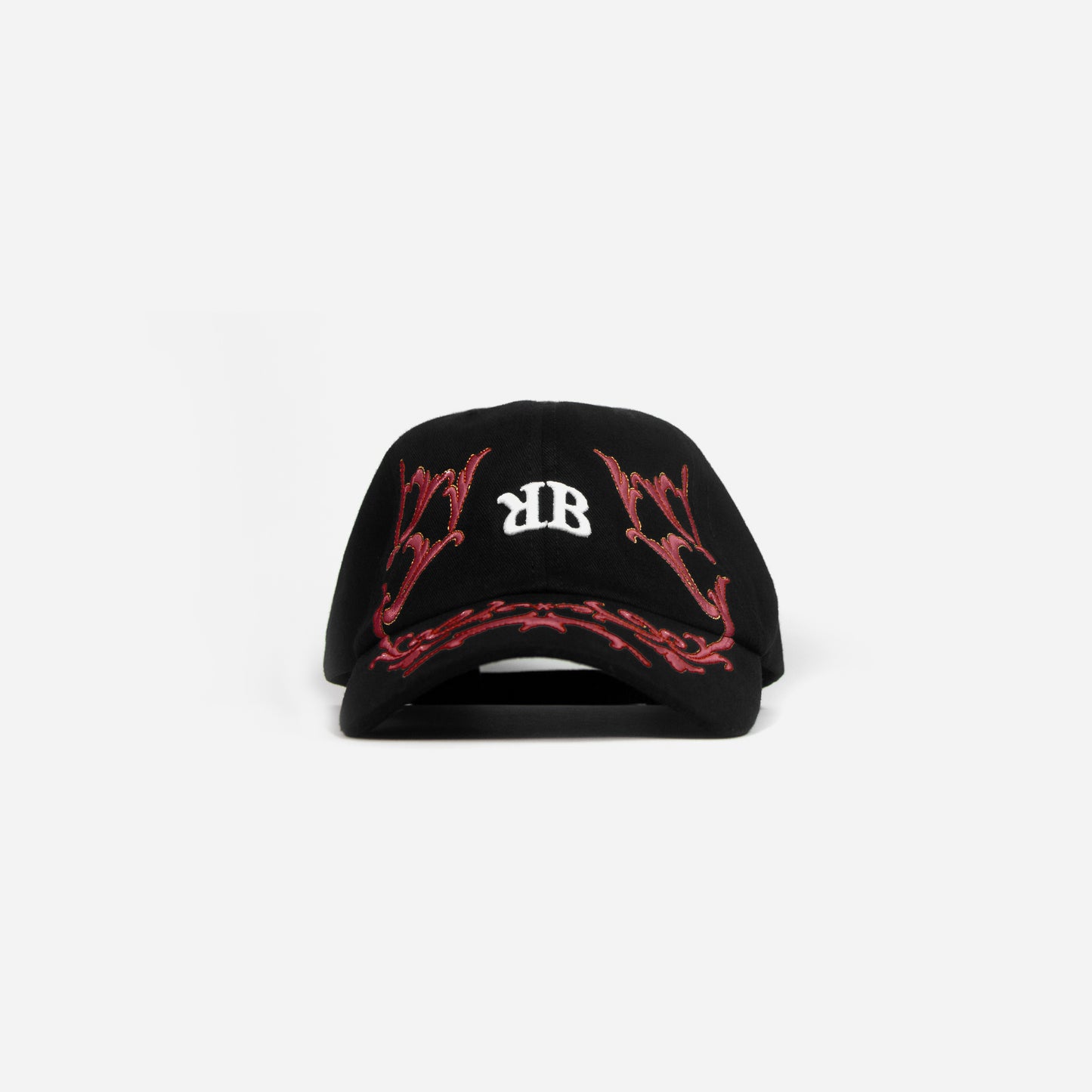 ornament cap - black + red