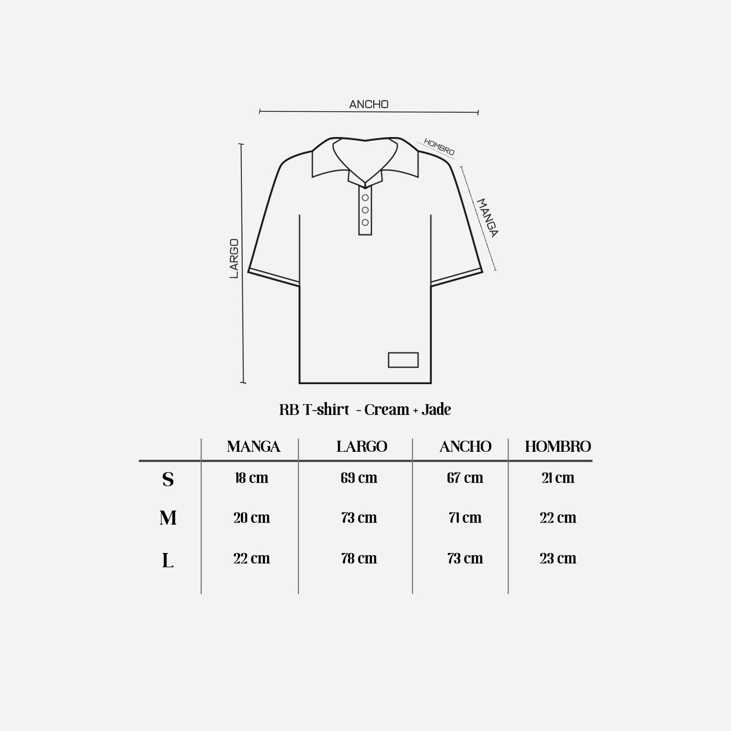 rb polo shirt - cream+jade