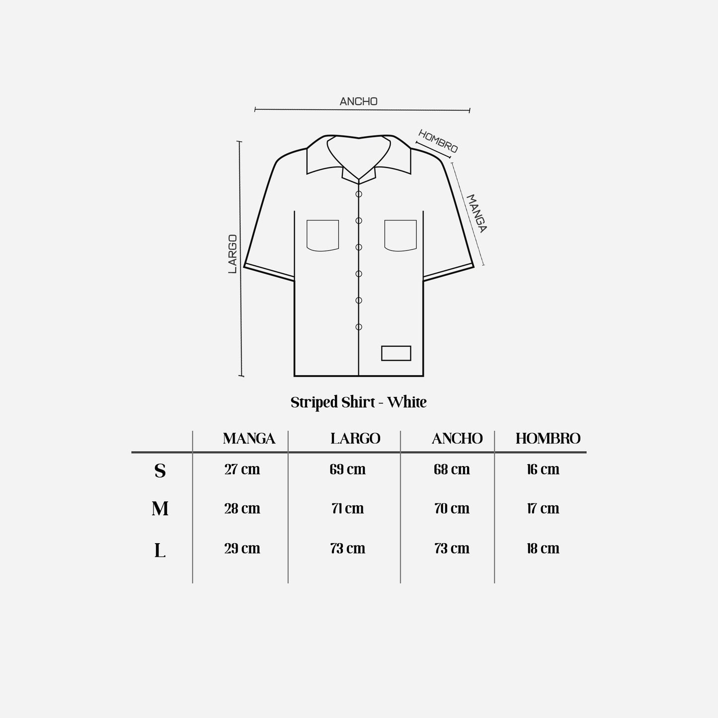 striped shirt - white
