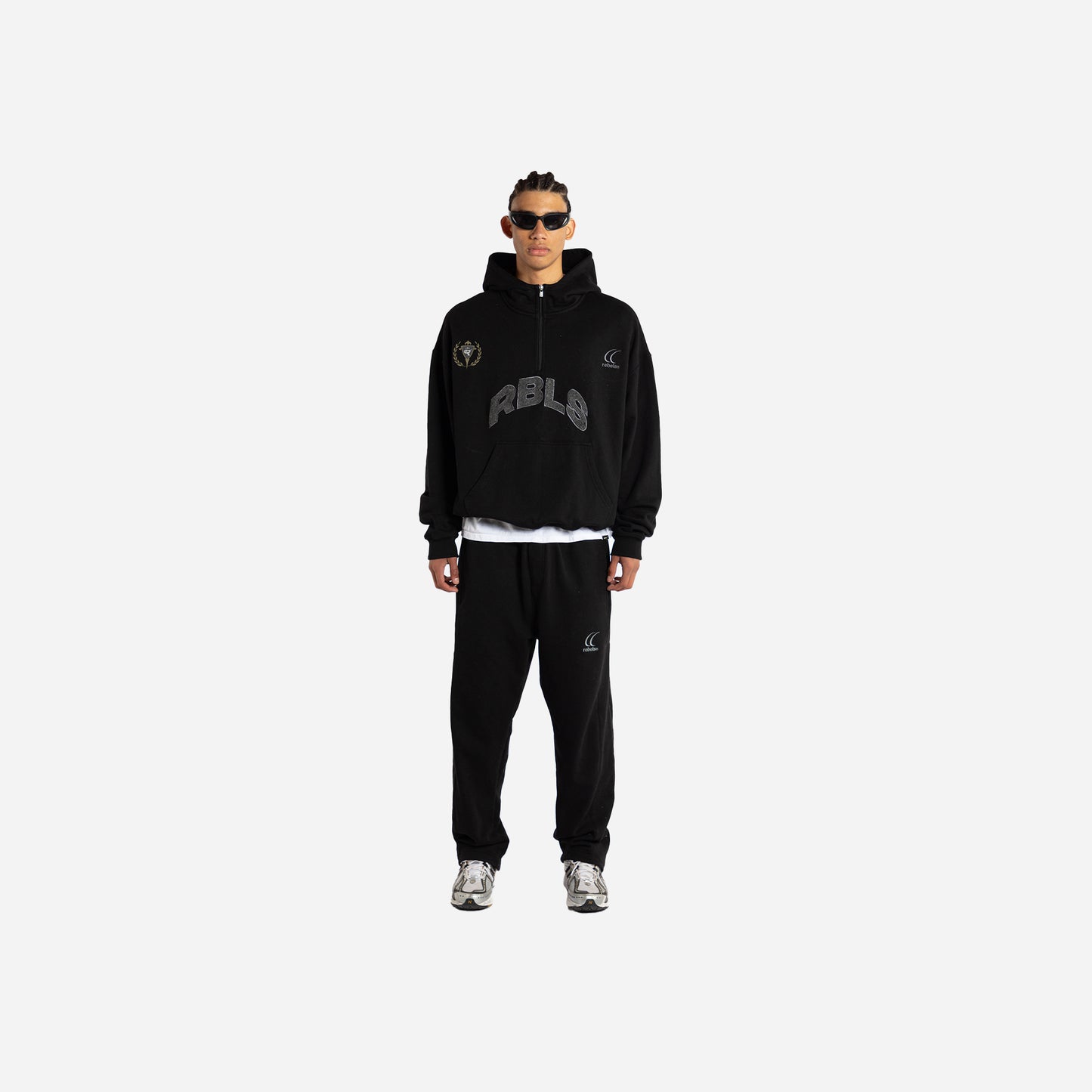 O.O.D half-zip hoodie - black