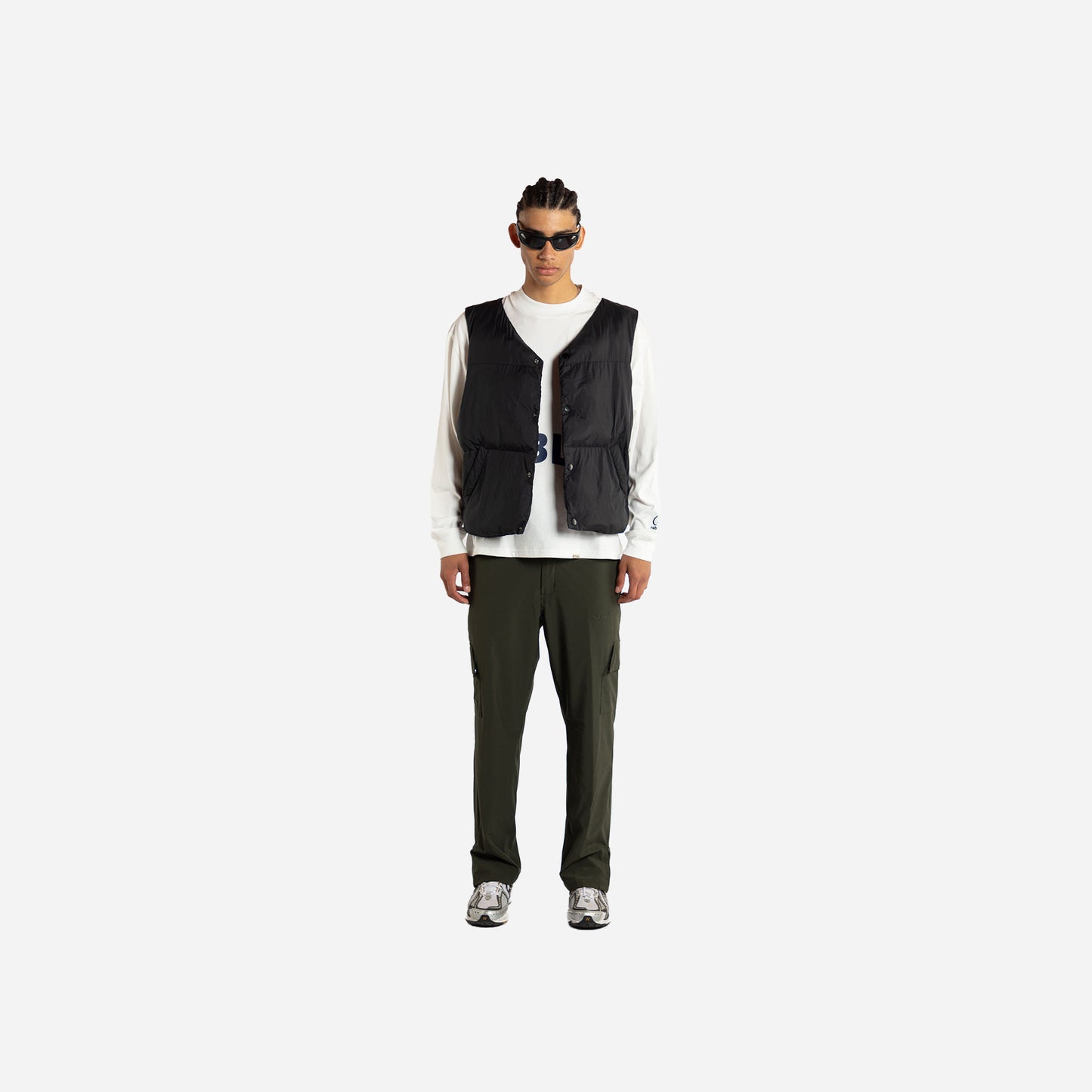 puffer vest- black