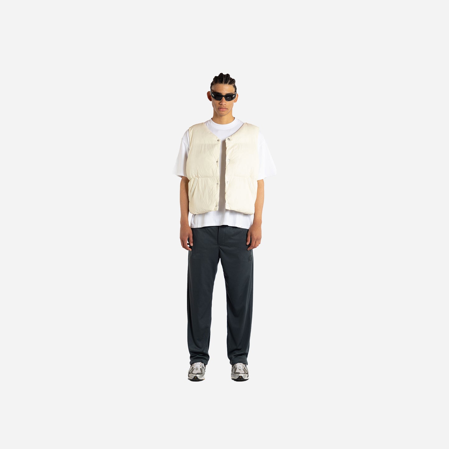 puffer vest- cream