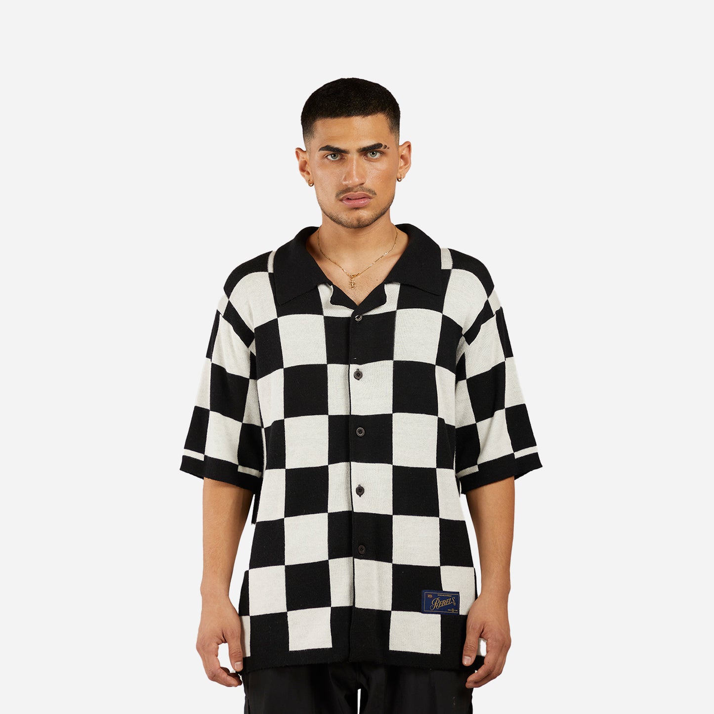rb camp shirt - black/white
