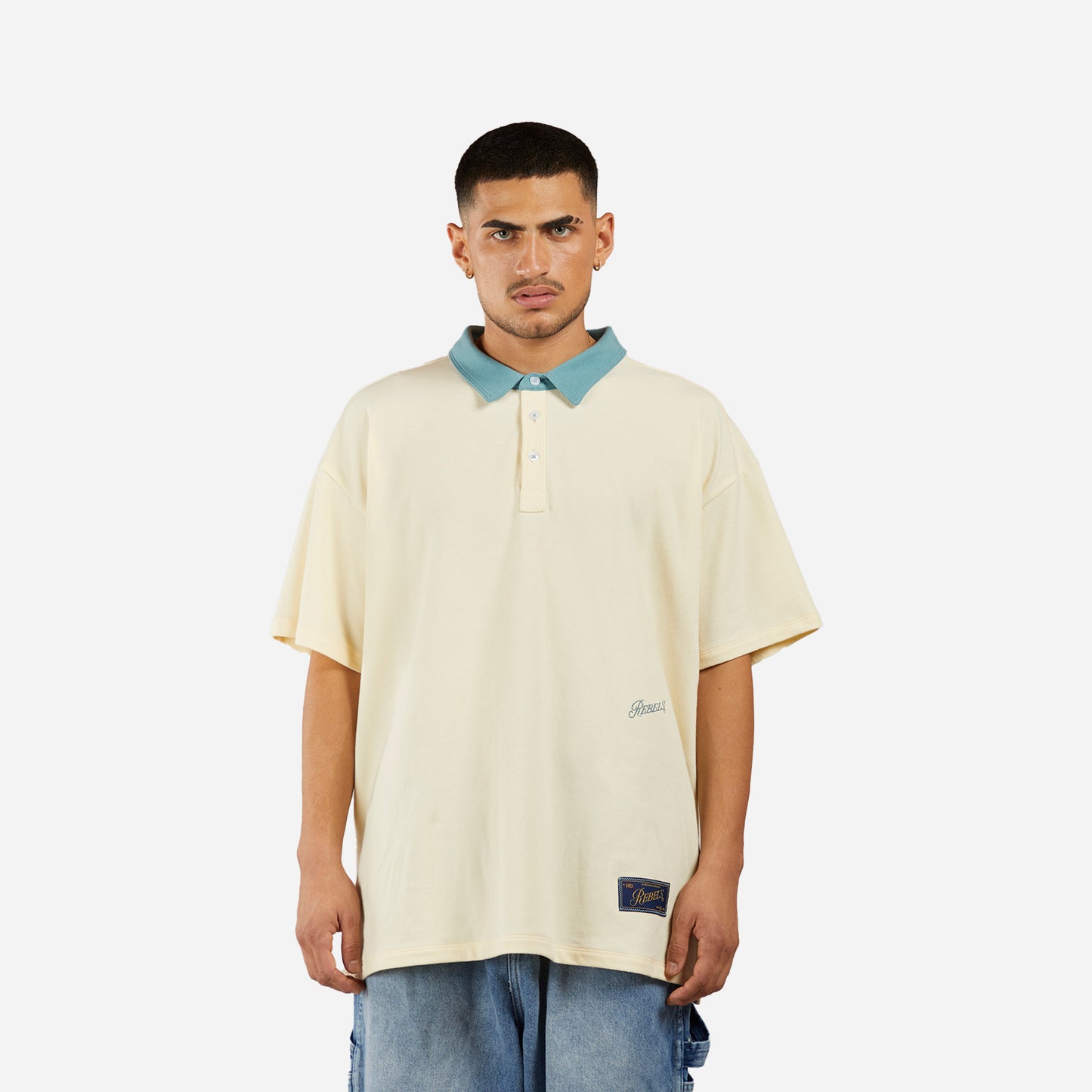 rb polo shirt - cream+jade
