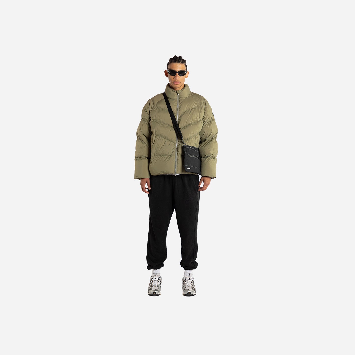 puffer jacket- olive