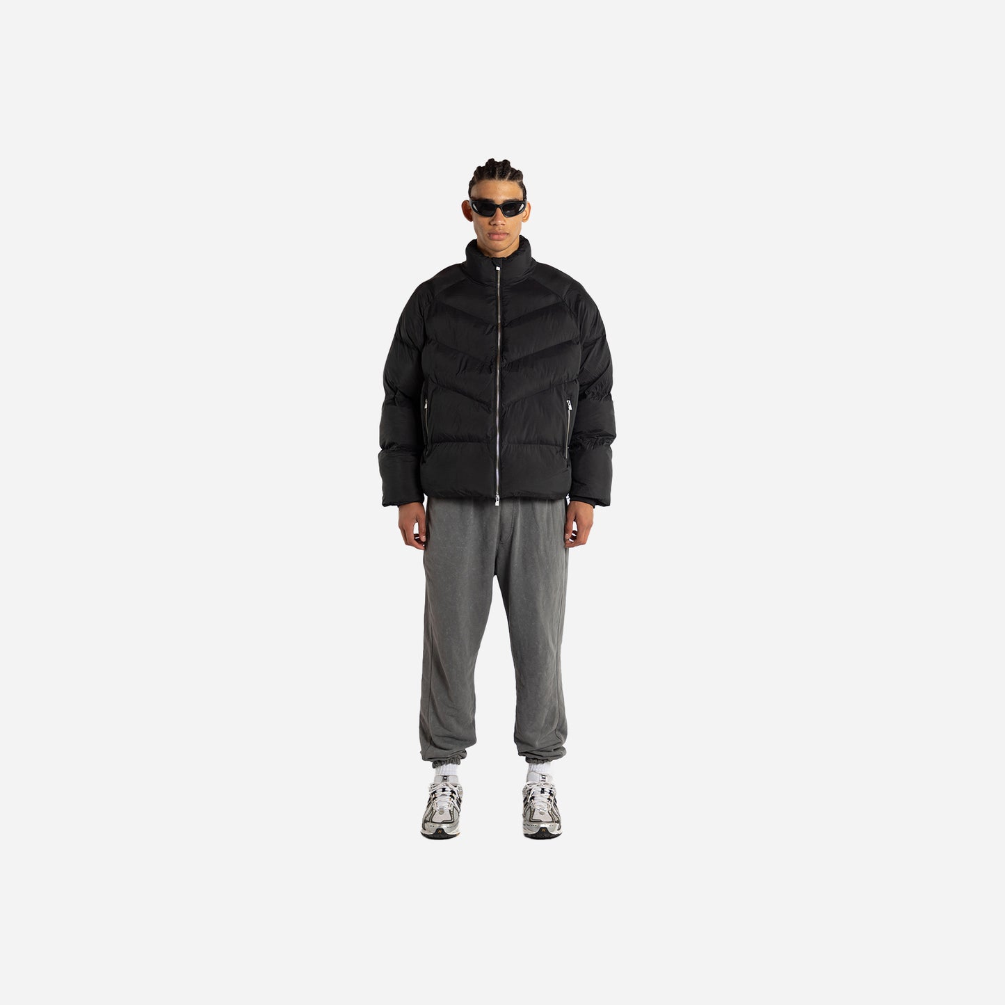 puffer jacket- black