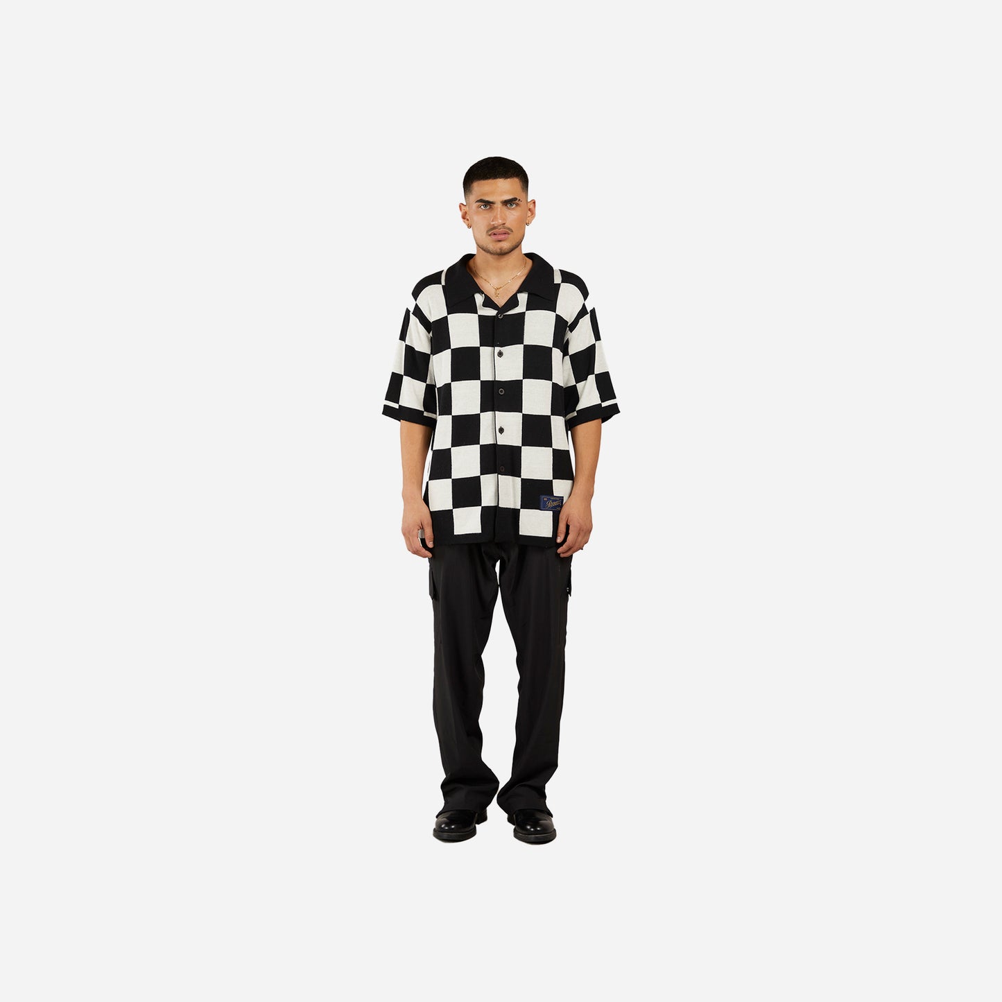 rb camp shirt - black/white