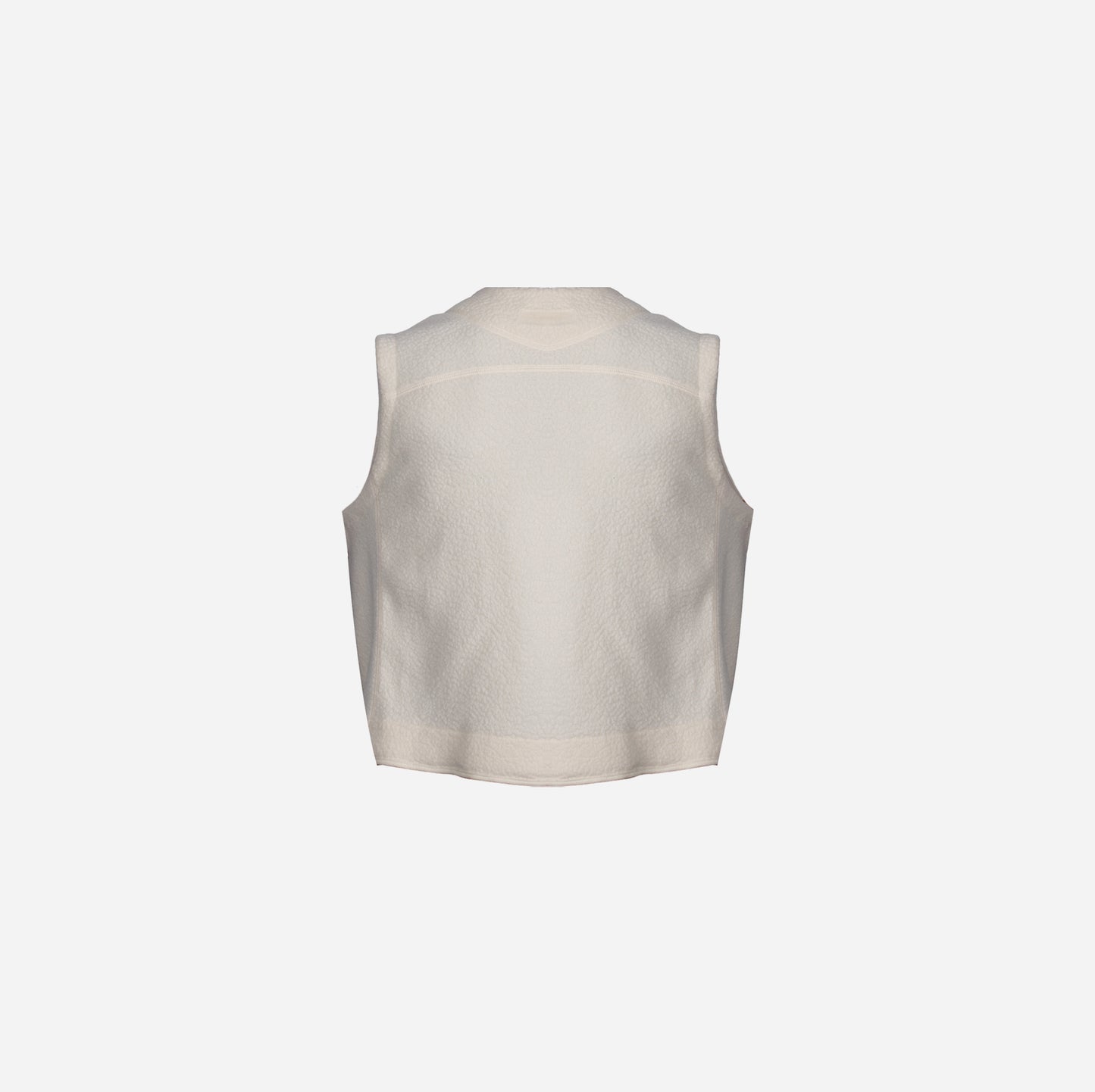 zipper vest - cream