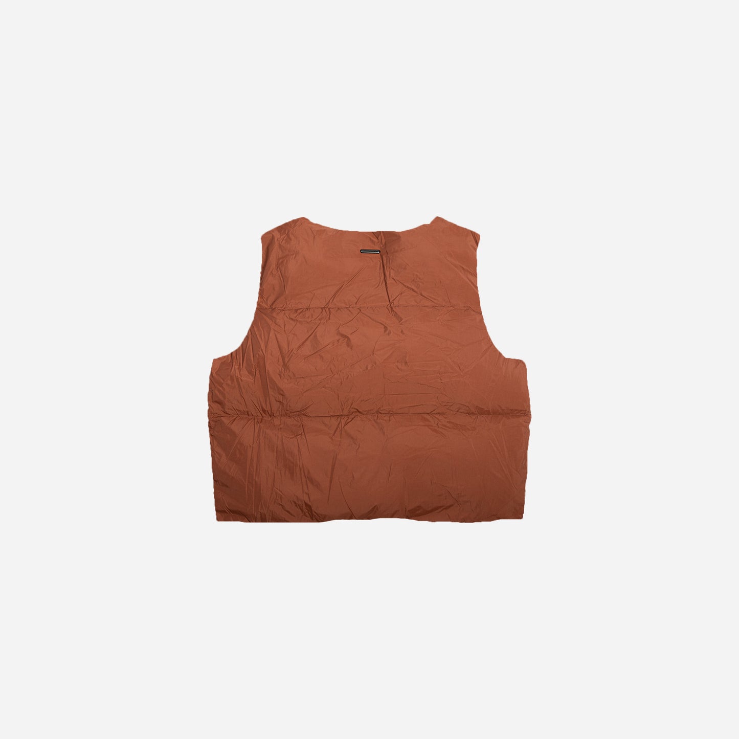 puffer vest- brown