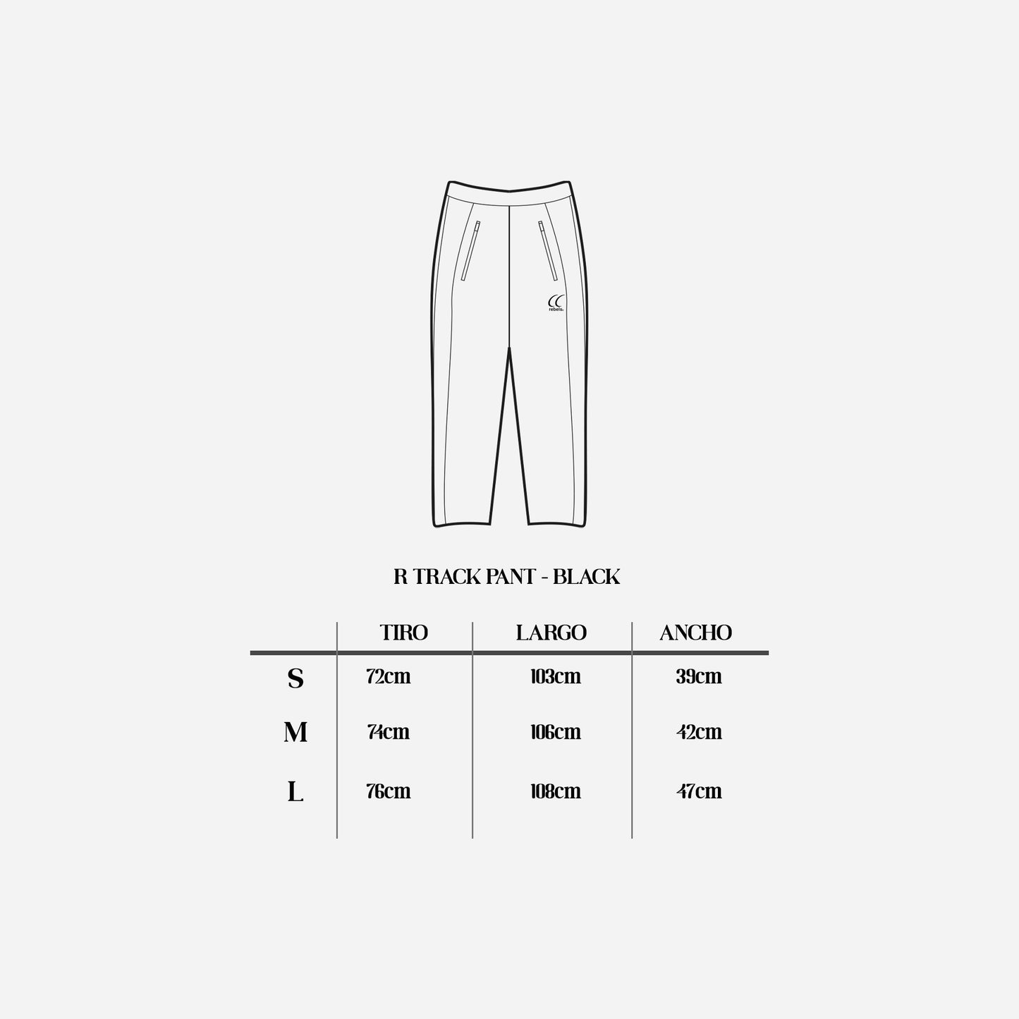 R track pants - black