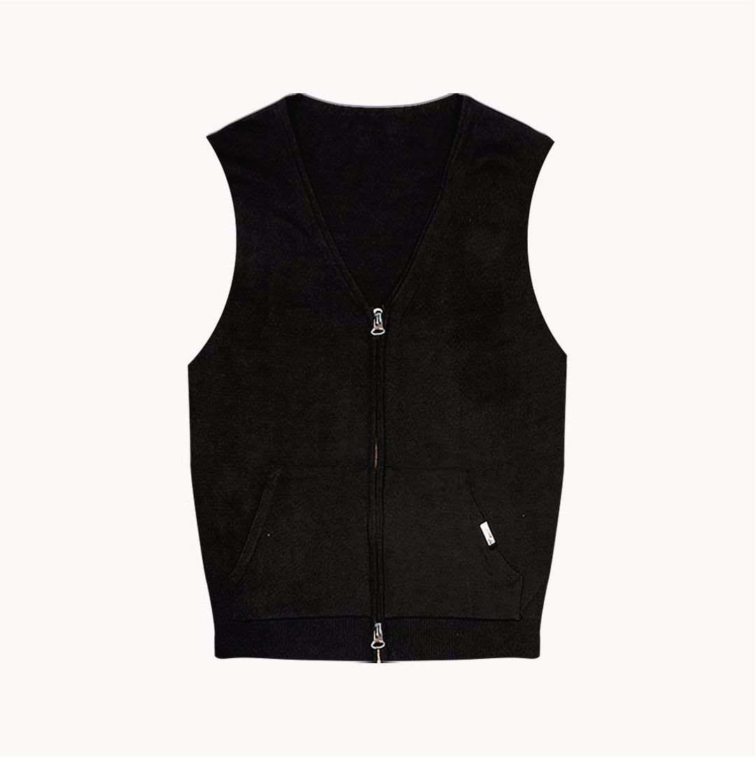knitted shorts - black