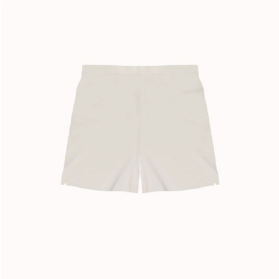 knitted shorts - cream