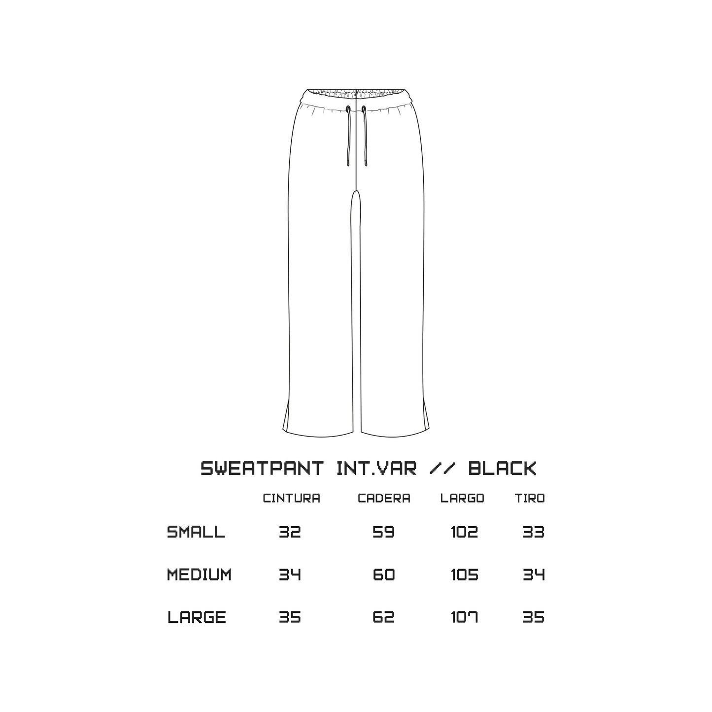 int. var. sweatpant - black