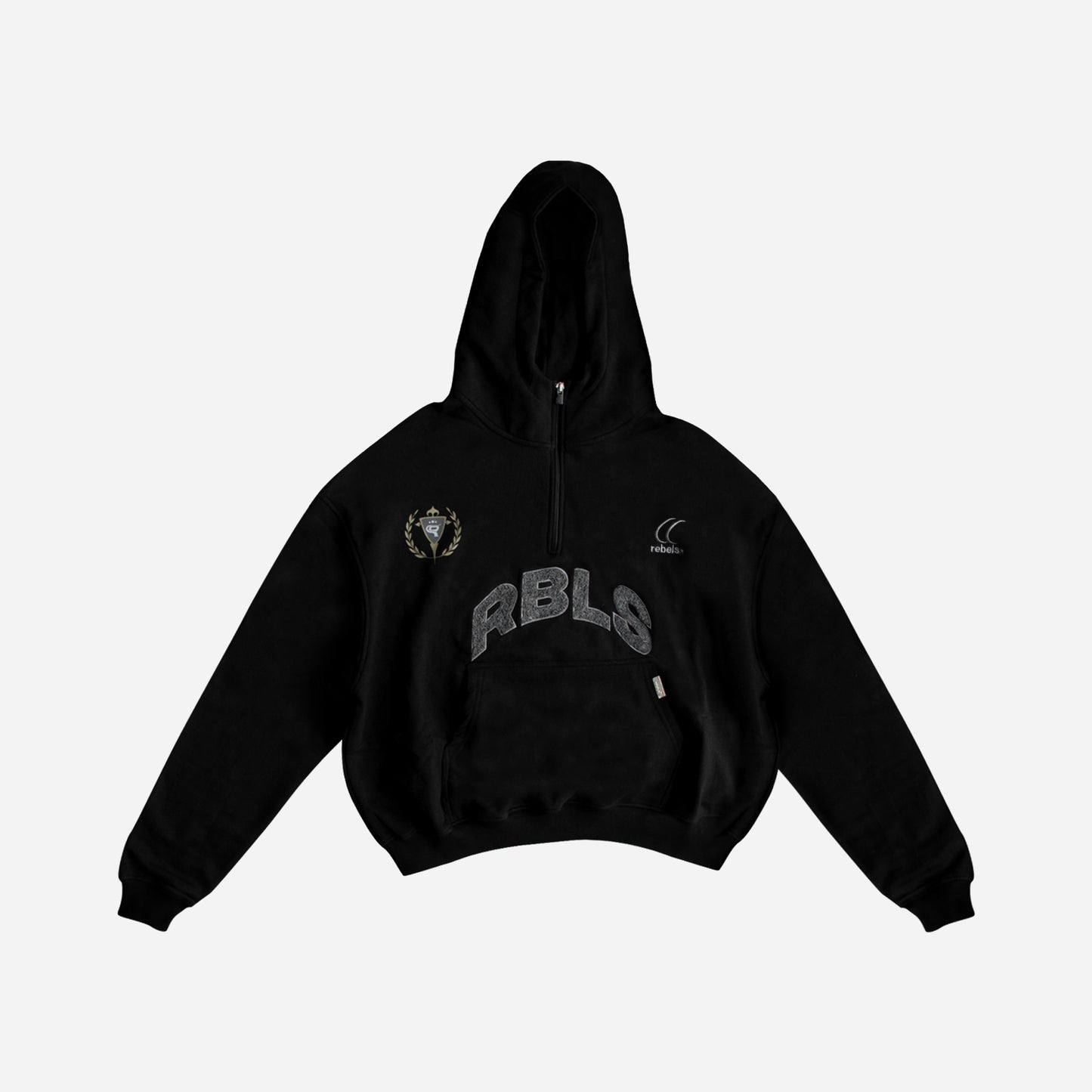 O.O.D half-zip hoodie - black