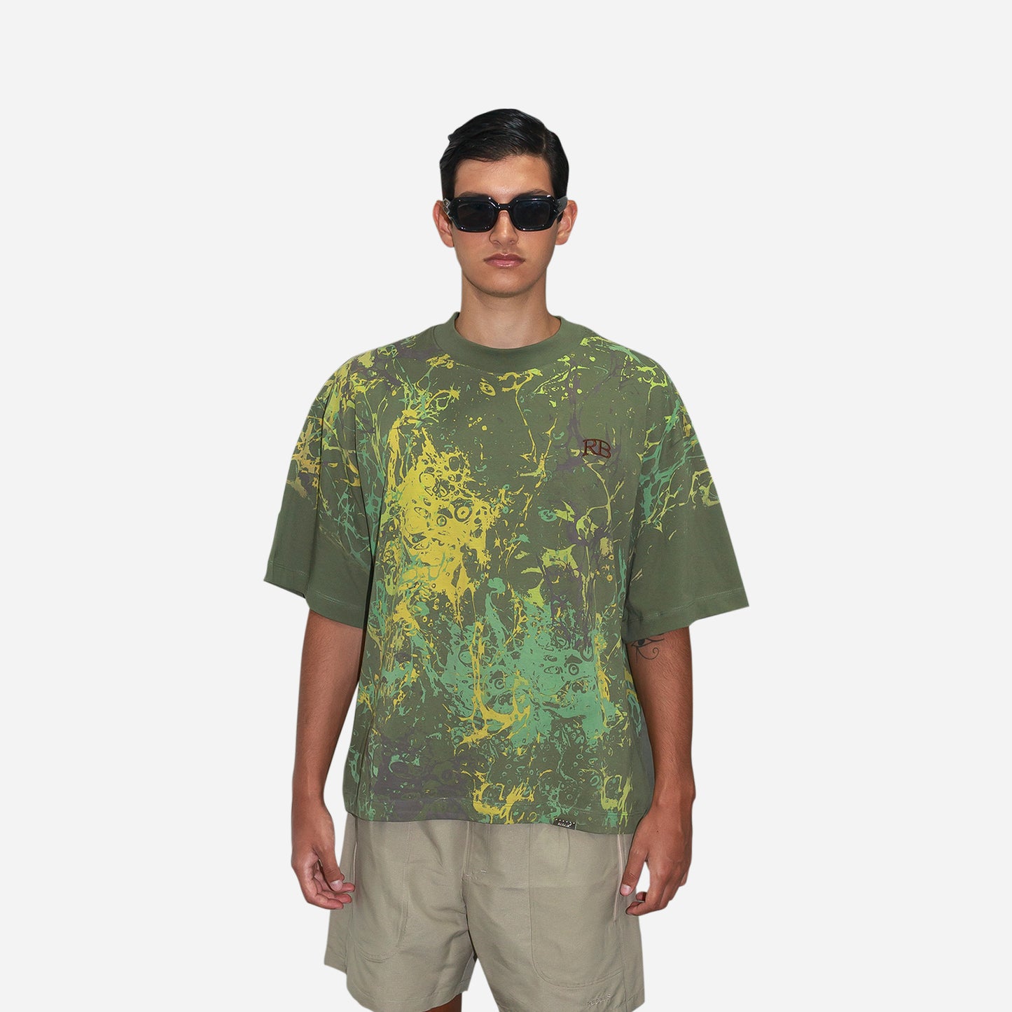 spray paint camo t-shirt