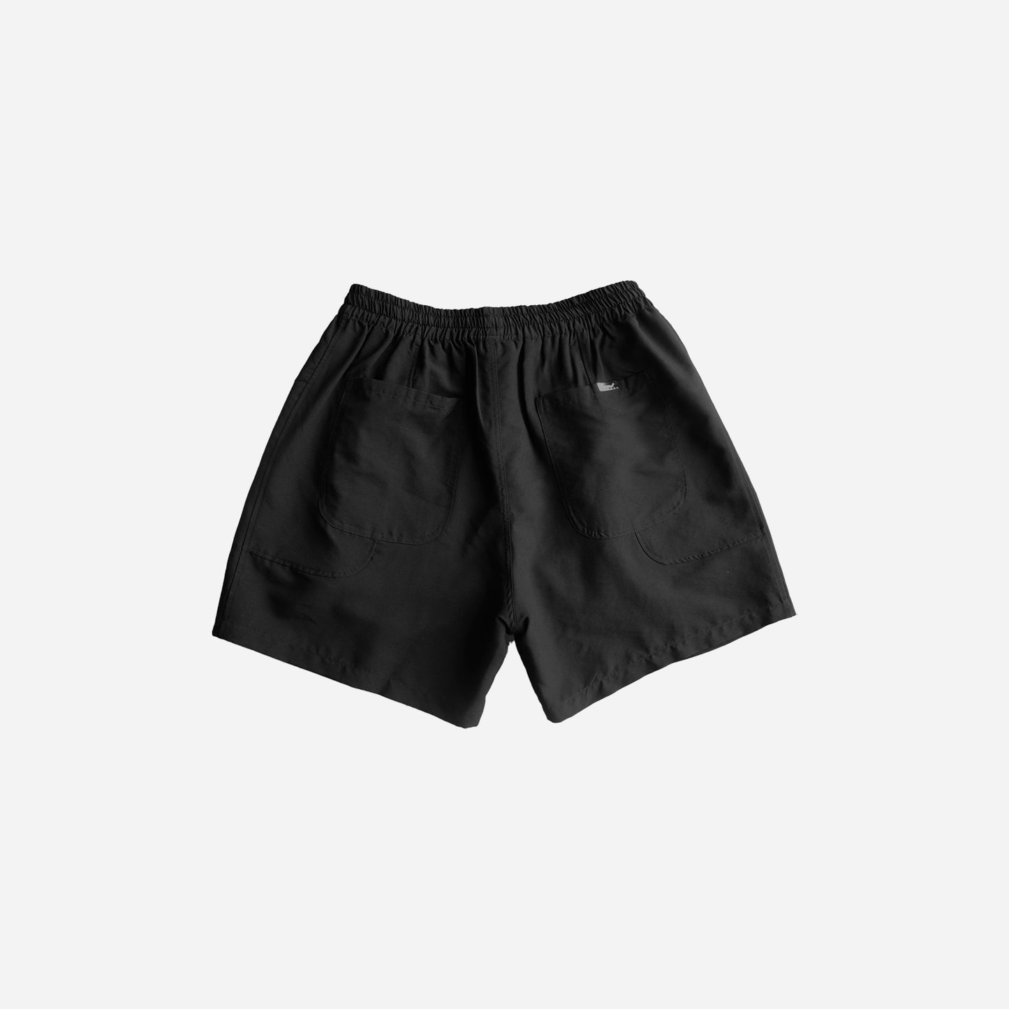 R zipper shorts-black
