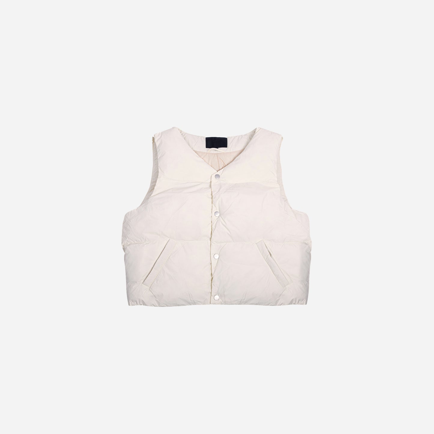 puffer vest- cream
