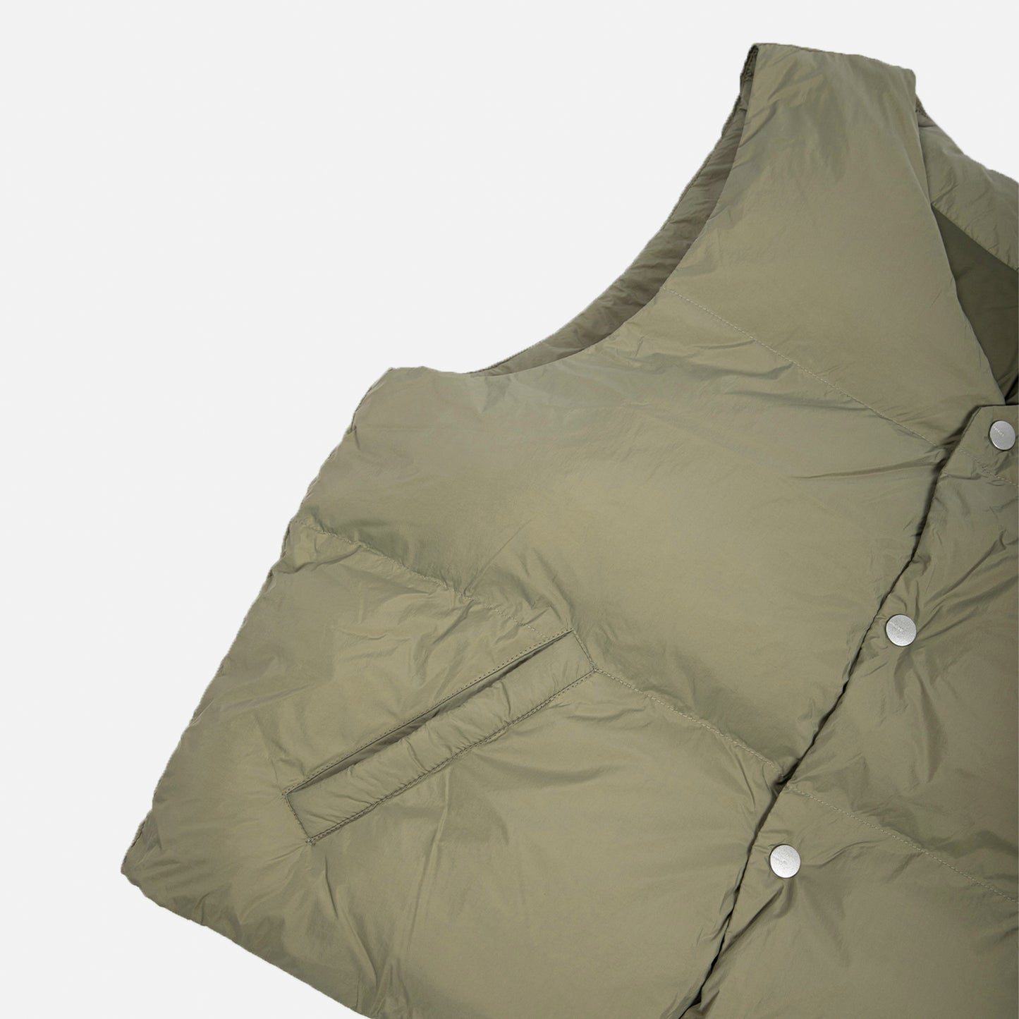 puffer vest- olive