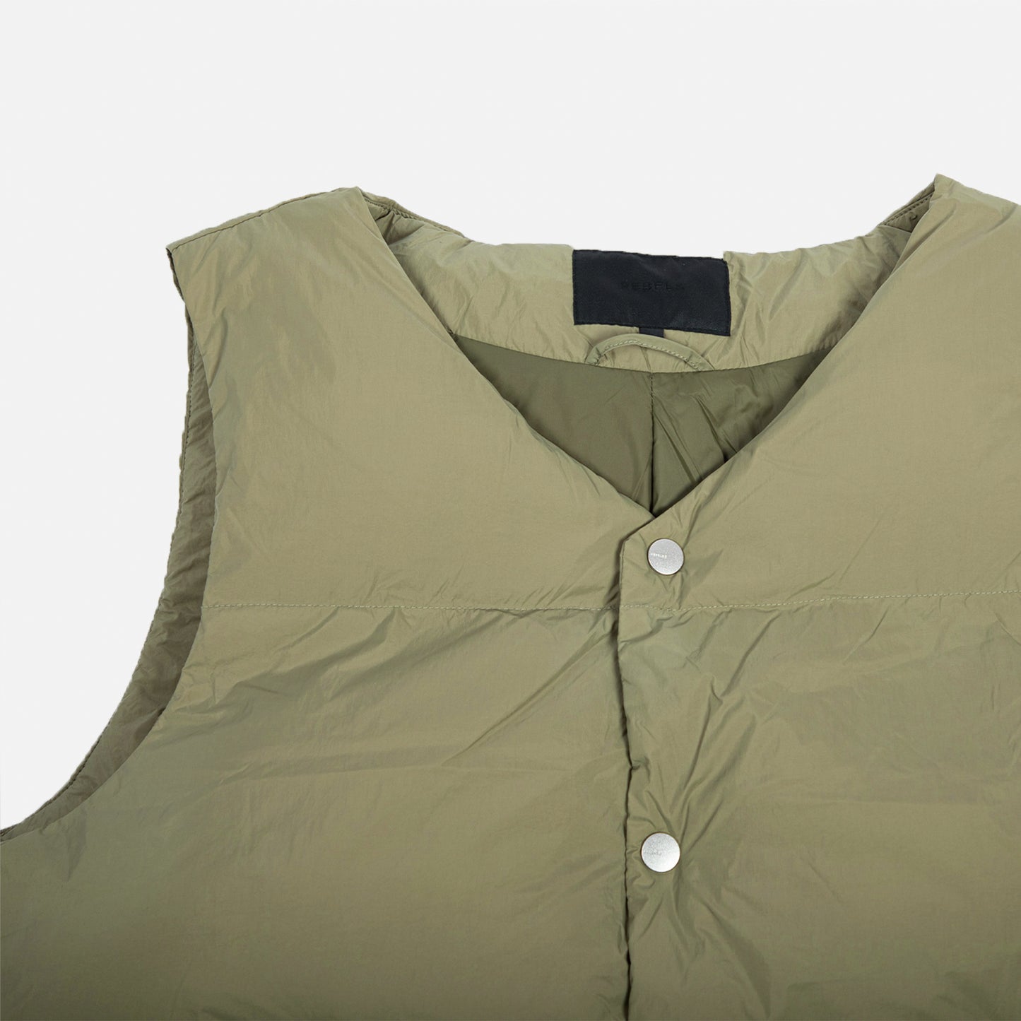 puffer vest- olive