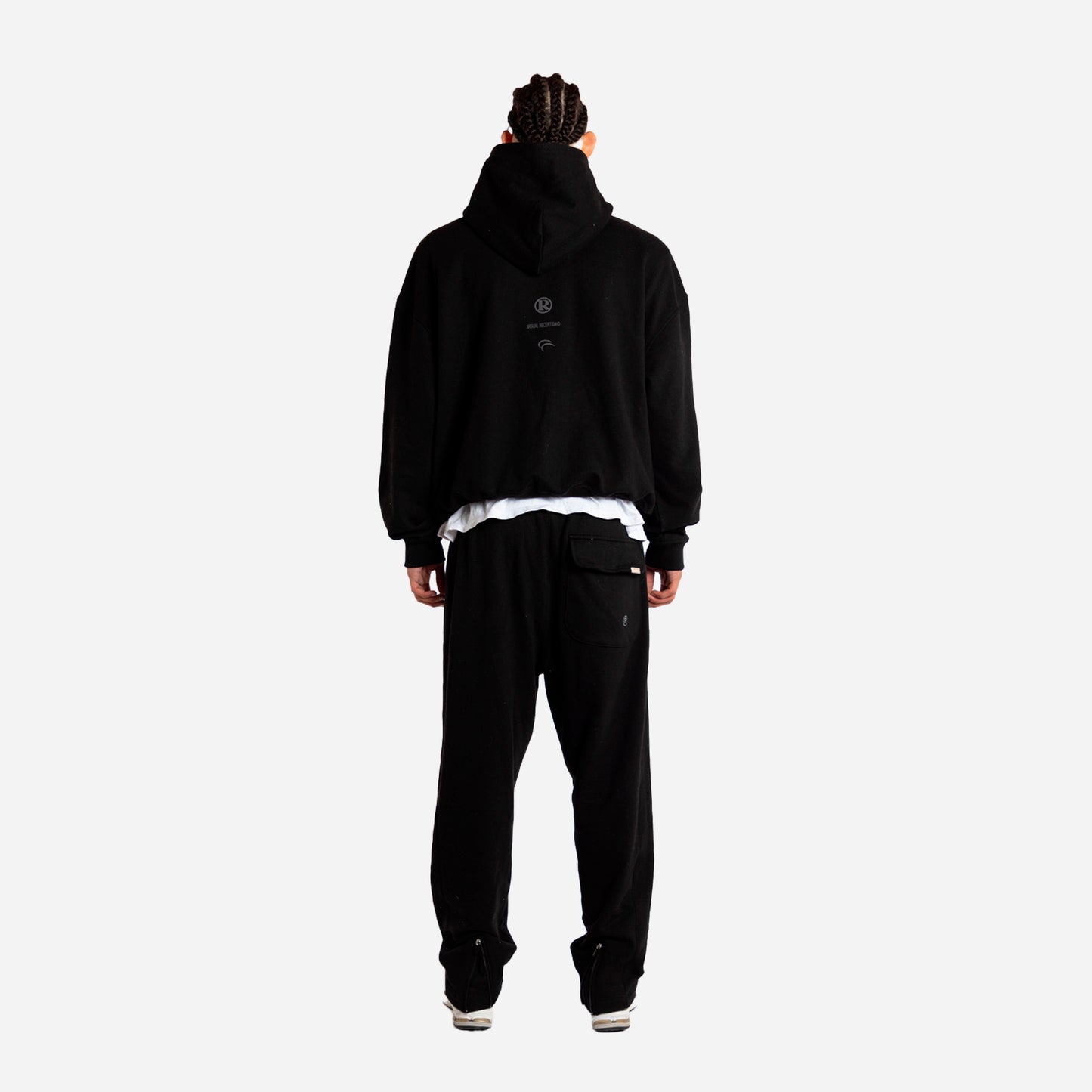 O.O.D zipper sweatpants- black