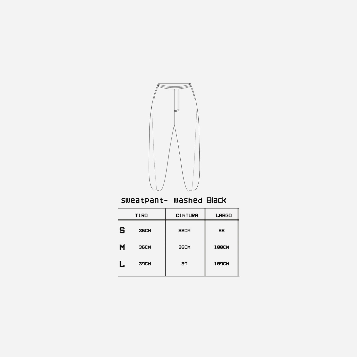 sweatpant- washed black