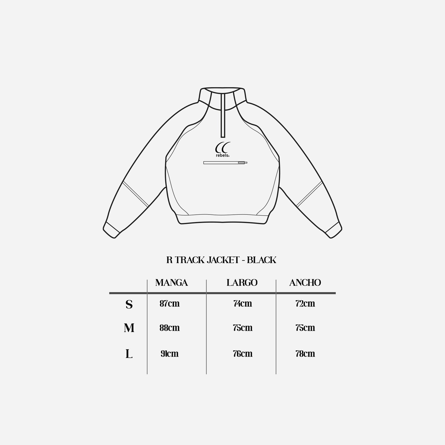 R track jacket - black