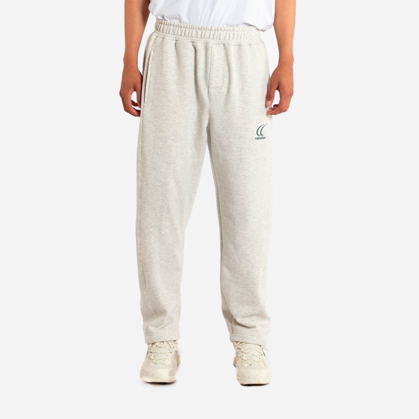 O.O.D zipper sweatpants- cream melange