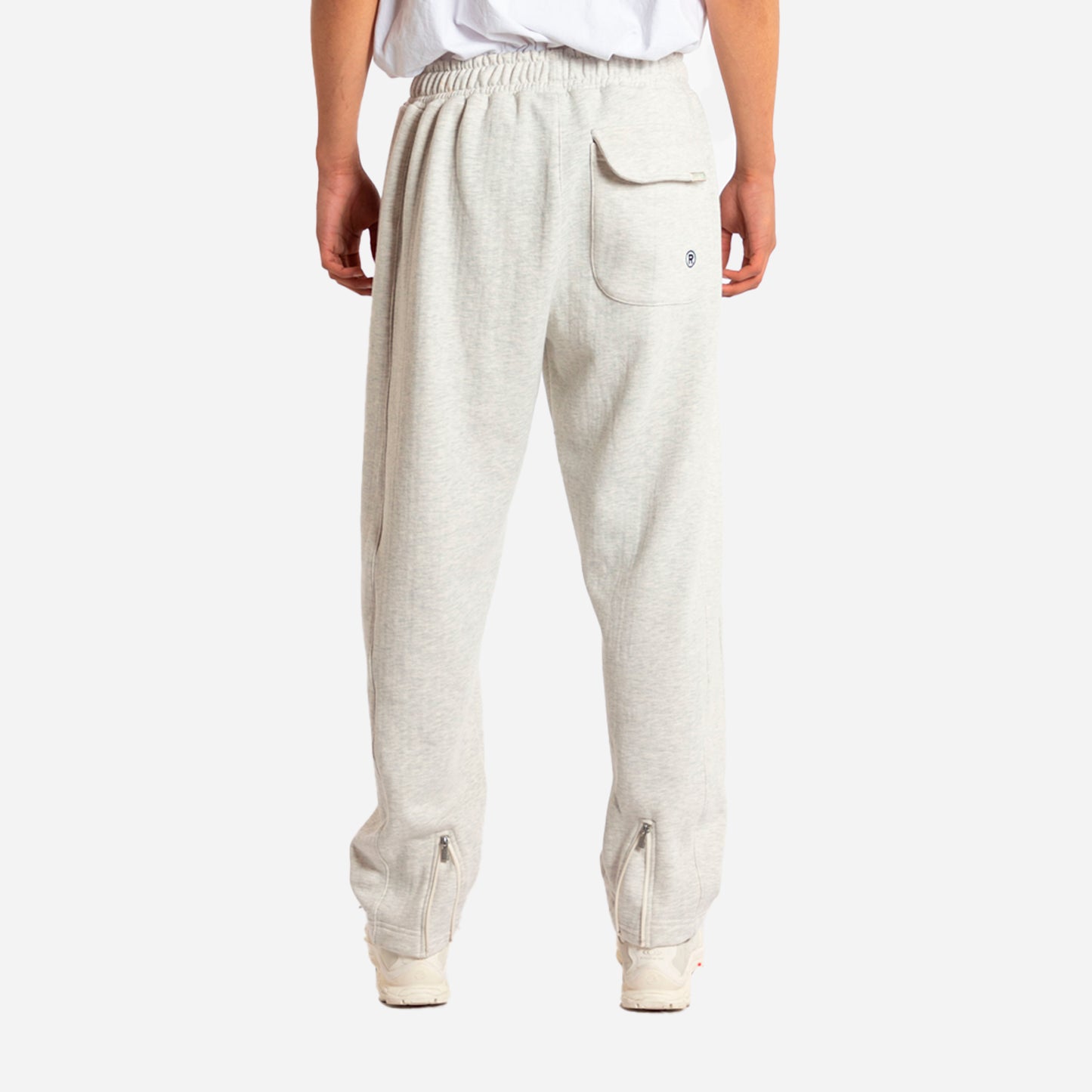O.O.D zipper sweatpants- cream melange