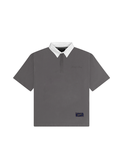 Heavy polo shirt - washed grey