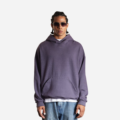 Embroidery hoodie - Washed Purple