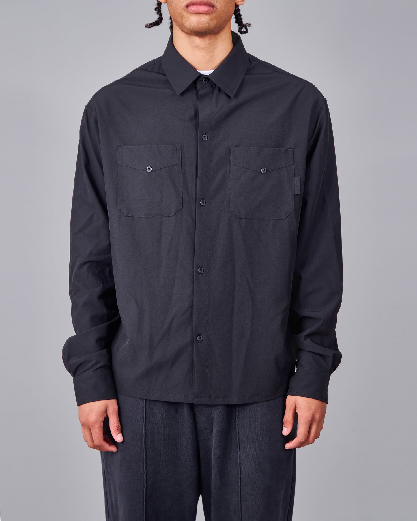 light overshirt - black