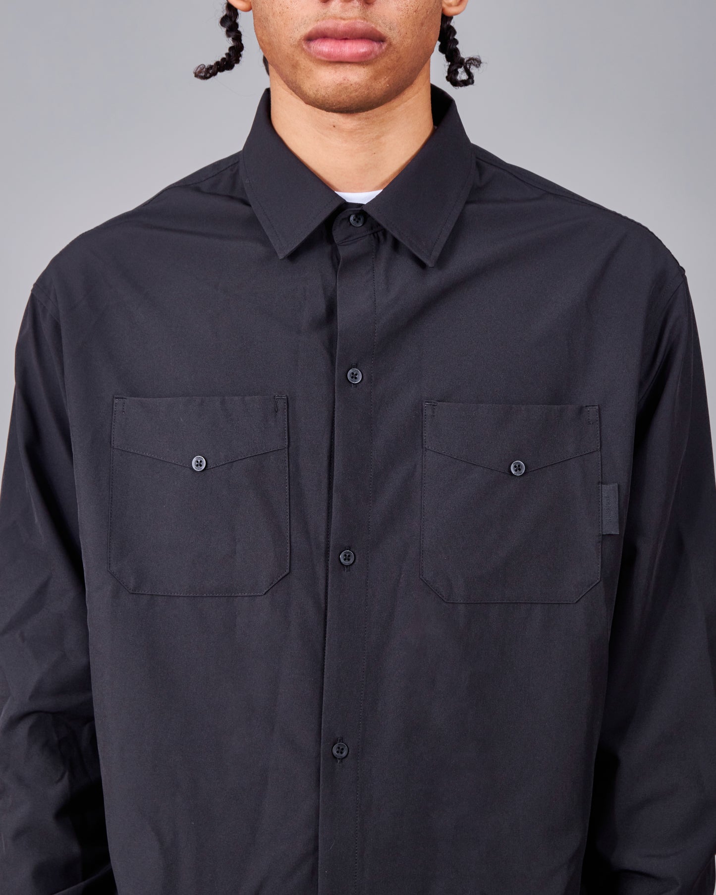 light overshirt - black