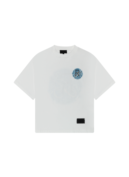 ornament monogram  t-shirt - vintage white