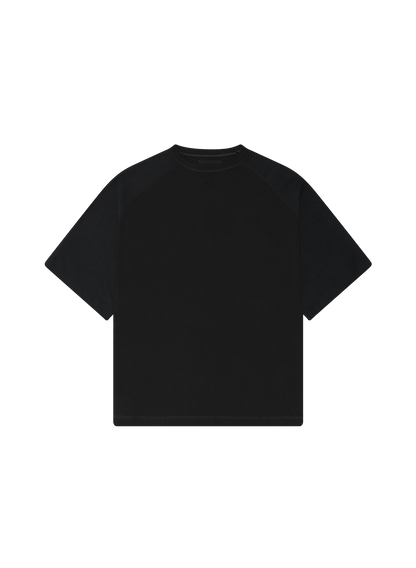 two tone ranglan t-shirt - black