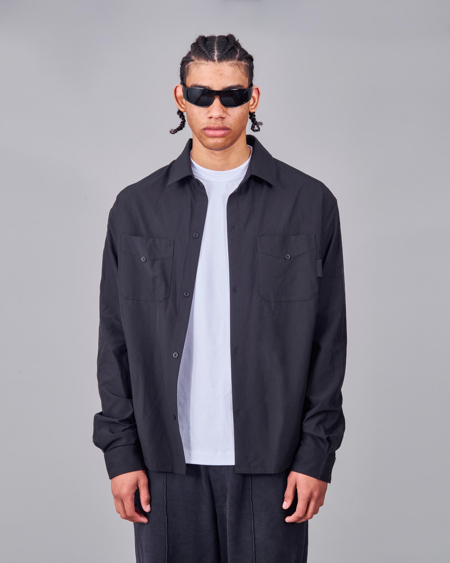 light overshirt - black