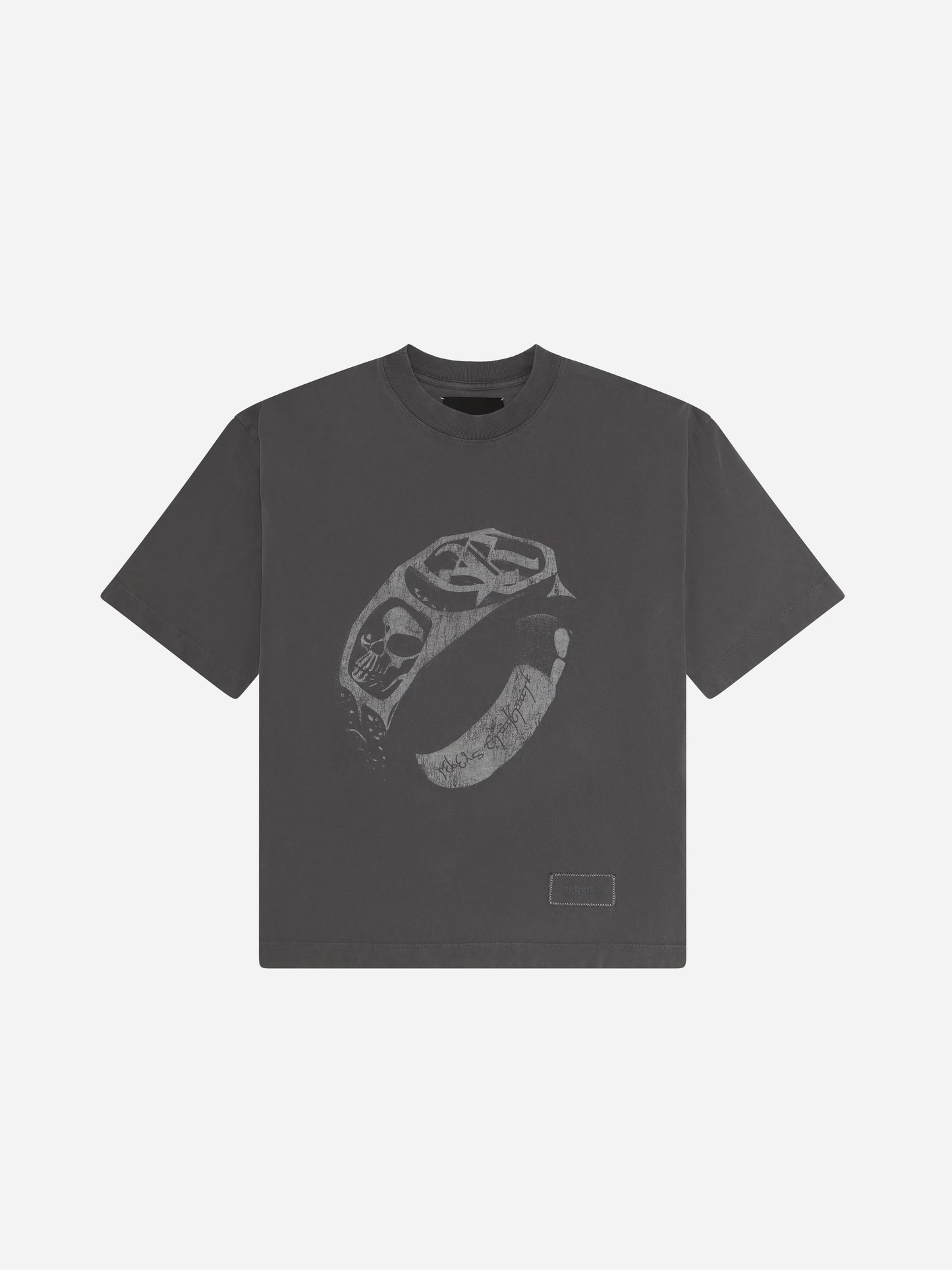 One ring heavy t-shirt - washed grey
