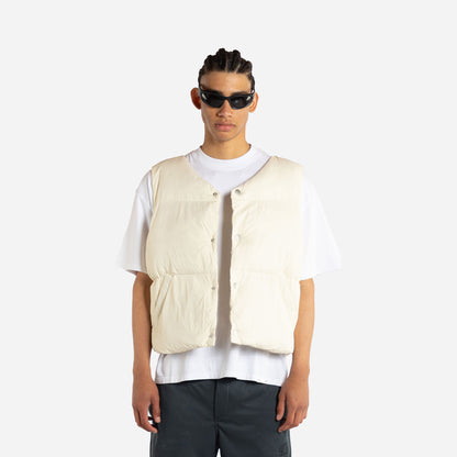puffer vest- cream