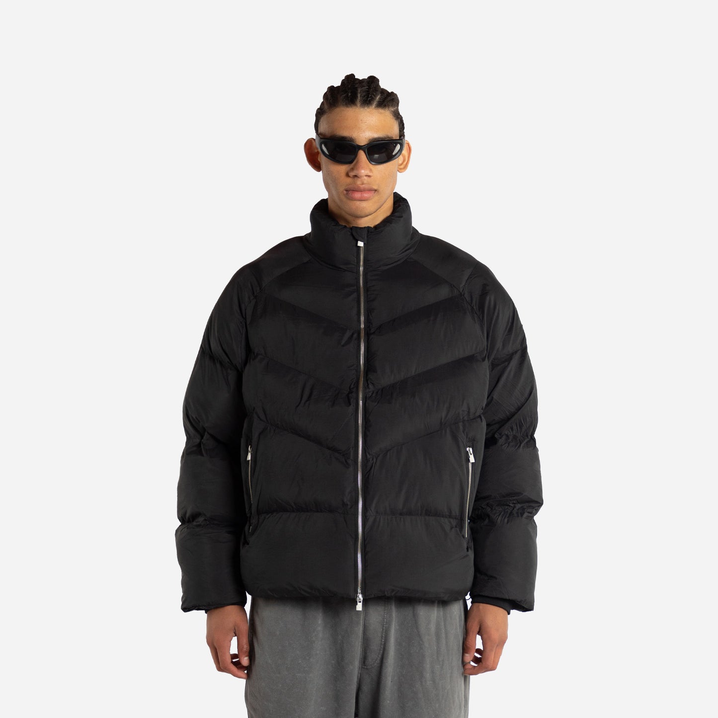 puffer jacket- black