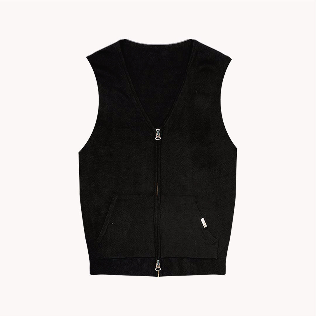 Knitted vest - black