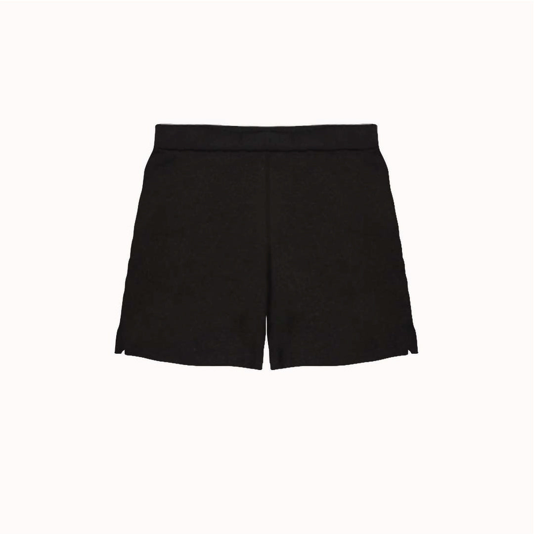 knitted shorts - black