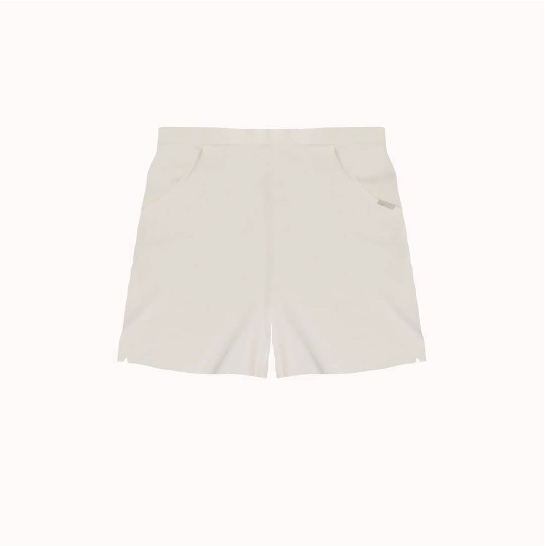 knitted shorts - cream