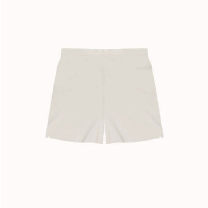 knitted shorts - cream