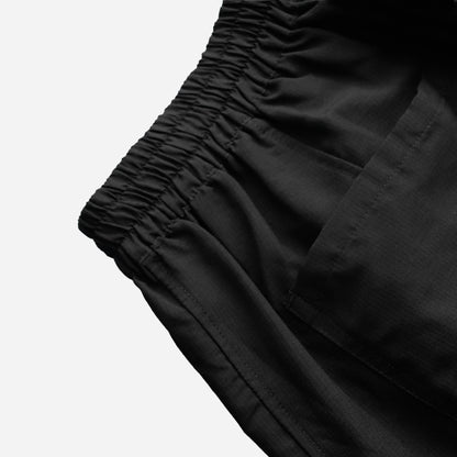 R zipper shorts-black