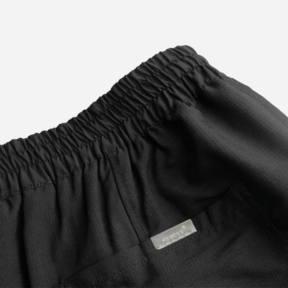 R zipper shorts-black