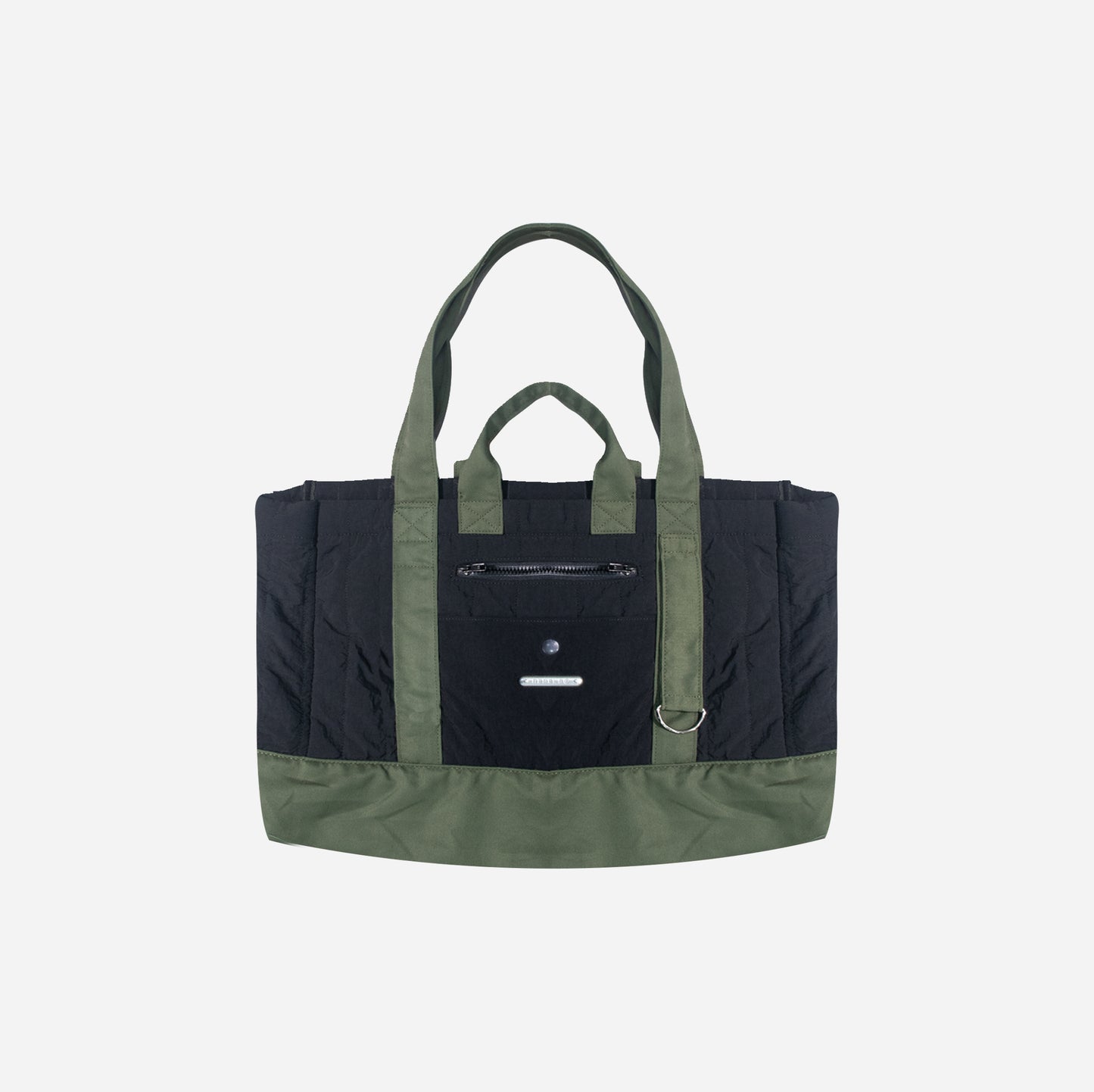 XL tote bag - black + green