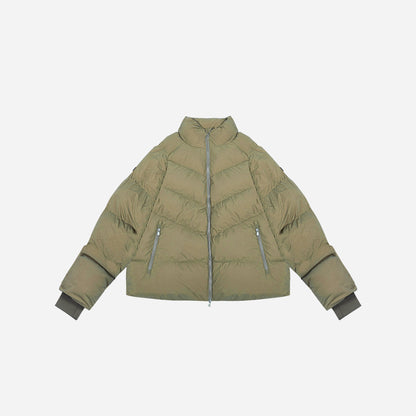 puffer jacket- olive