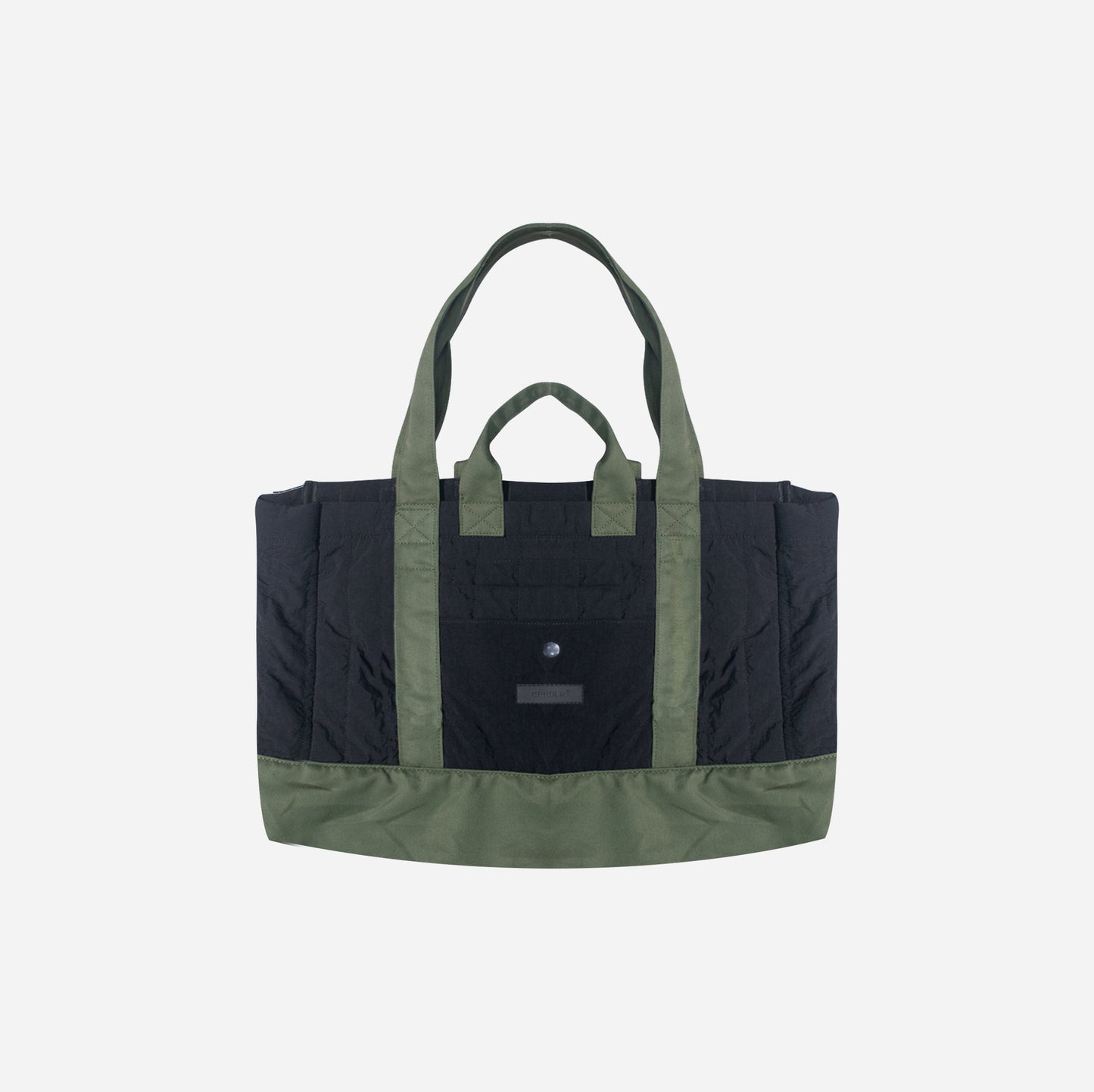 XL tote bag - black + green